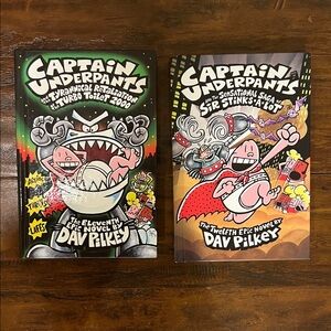 Captain Underpants 11th & 12th Hardcover Epic Novels